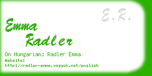 emma radler business card